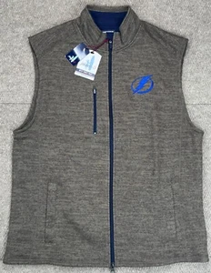 Johnnie-O West Coast Prep NHL Tampa Bay Lighting Lined Full Zip Vest Size XL - Picture 1 of 14