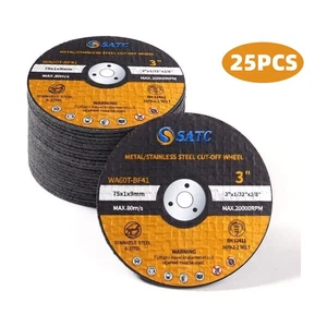 25 PCS Cut Off Wheels 3"x1/32"x3/8" Ultra Thin Die Grinder Metal Cutting Discs - Picture 1 of 9