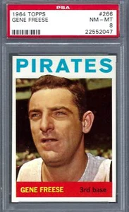 1964 Topps #266 PSA 8 Gene Freese Pirates 266 Centered! - Bild 1 von 2