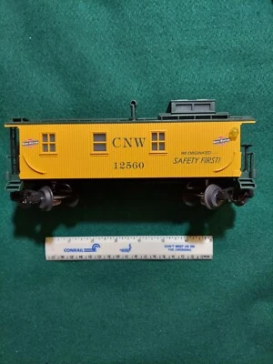 MTH RAIL KING# 12560 C N W LIGHTED CABOOSE - Image 1 of 4