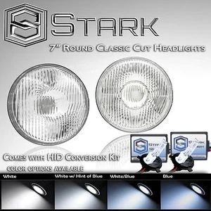H6024 Head Light Glass Housing Lamp Classic Conversion Chrome 7" Round HID Kit - Picture 1 of 5