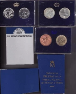 ESPAÑA estuche 500 pesetas 1987 proof XXV aniversario Boda Reyes de España plata - Imagen 1 de 1