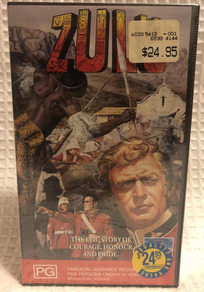 Zulu VHS Video Tape 1963 Michael Caine War Movie Vintage
