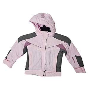 Columbia Girls 4/5 Youth Ski Waterproof Jacket Hooded Pocket - Picture 1 of 13