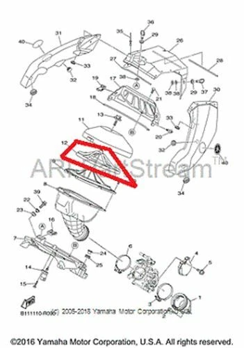 NEW OEM YAMAHA YZ450F YZ 450F AIR FILTER GUIDE CAGE — 第 1/1 张图片