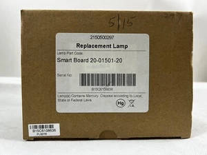 GENUINE ORIGINAL OEM SMARTBOARD 20-01501-20 LAMP FOR 480I5 880I5 885I5 SB880 NMV - Picture 1 of 9