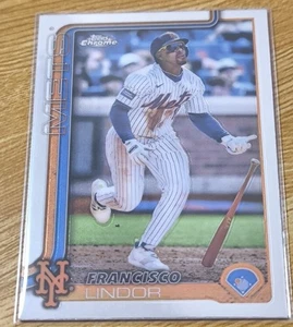 A218 Francisco Lindor MLB Chrome 2025 Baseb170 Base - Bild 1 von 2