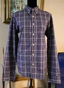 Neu ohne Etikett Thomas Mason Archiv für J. Hemd Crew Größe L blau gemustert Button Down - Bild 1 von 9