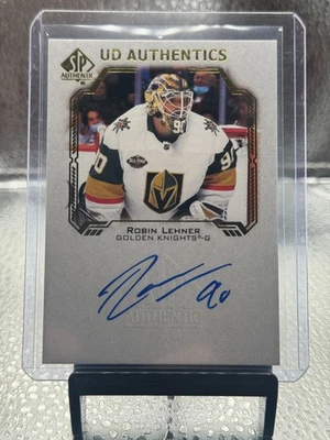 2021-22 SP Authentic Robin Lehner UD Authentics Auto UDA-RL VEGAS GOLDEN KNIGHTS - Image 1 of 2