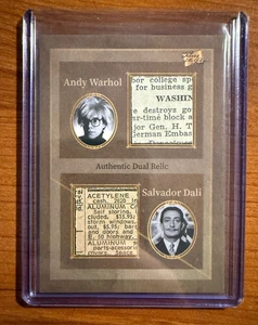 2025 PIEZAS DEL PASADO DOBLE RELIQUIA ANDY WARHOL - SALVADOR DALI - Imagen 1 de 2