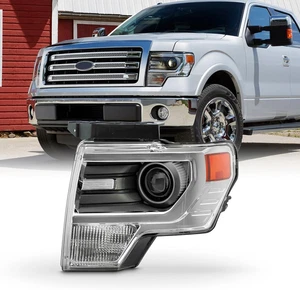 2013-2014 Ford F150 F-150 [HID Type] Projector Chrome W/Grey Housing Headlight H - Imagen 1 de 12