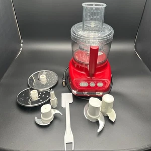 KitchenAid KFP600ER Food Processor Red / Attachments Included Made in France - Picture 1 of 10