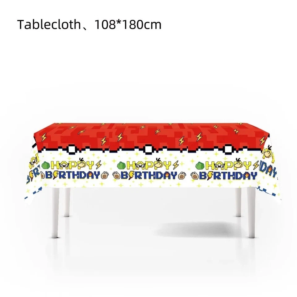 Pokemon Party Plastic Table Cover 108cm x 180cm AU Stock - image 1 of 1