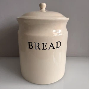 Vintage DMD Ceramic Bread Bin - Cream, Large Storage Jar, Bread Crock Handmade - Picture 1 of 12