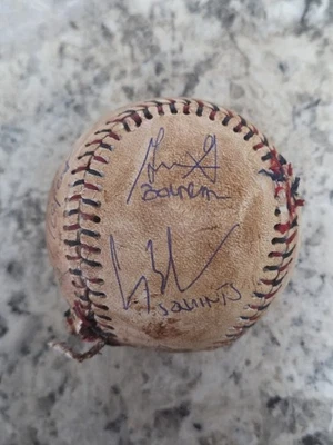 The Sandlot Cast (8) Signed Babe Ruth Replica Signed Baseball Renna Guiry BAS - Image 1 of 4