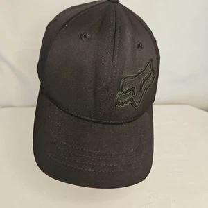 Gorra Fox Racing ajustada juvenil talla única negra motocicleta FlexFit mezcla de algodón - Imagen 1 de 6