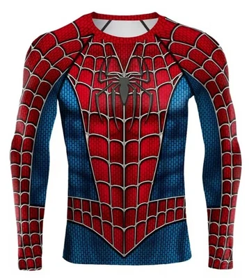 Tuta Compressione Spider-Man Uomo 3D Invernale | Maglia Sportiva  Maniche Lunghe - Image 1 of 4