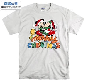 Feliz Navidad Minnie Mickey Camiseta Regalo Sudadera con Capucha Camiseta Hombres Mujeres Unisex E181 - Imagen 1 de 5