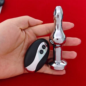 Metal Vibrator Anal Plug Butt Dildo G-Spot Prostate Massager Sex Toys Women Men - Picture 1 of 19