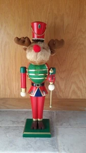 Michaels Store  Nutcracker Soldier Moose Figurine 14” Pre-owned - Picture 1 of 9