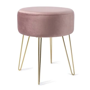 Runder Sitzhocker Schminktisch Hocker Samt Ottoman Gepolsterter Hocker Höhe 45cm - Bild 1 von 20