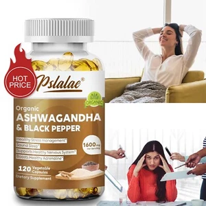Cápsulas de Ashwagandha Orgánica - Apoyo Inmunológico, Alivio del Estrés, con Pimienta Negra - Imagen 1 de 13