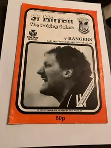 St Mirren V Glasgow Rangers 1987 Football Programme - Picture 1 of 4