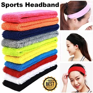 Sport Headband SweatBands Running Sweat Bands for Tennis Badminton Yoga Costume - Picture 1 of 15