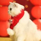 Knitted Cat Scarf Dog Scarves Neck Warmer White with Pompom Pet Scarf Pet