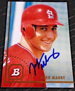 John Mabry - 1994 Bowman Rookie RC Signed Autograph Auto Card #124 (Cardinals) - Picture 1 of 1