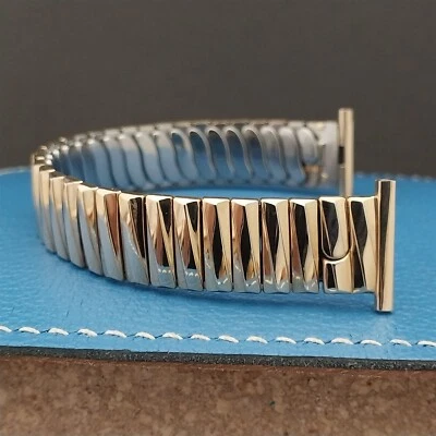 Vintage 19mm 16mm Yellow Gold-Filled Gemex Skipper Unused NOS 1950s Watch Band - Image 1 of 4