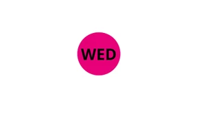 Wednesday Days of the Week Stickers | 1" Round | Self Adhesive | 500 Labels - Picture 1 of 3