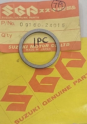 Nuevo de Lote Antiguo Genuino Suzuki RM250 RM370 RM400, PE250 Espaciador de Arandela de Empuje OEM 09160-24015 Foto 1 de 2
