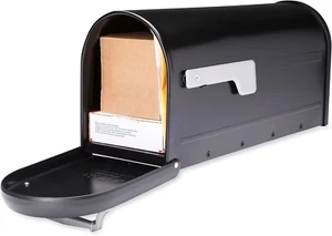 Chadwick Galvanized Steel Post Mount Mailbox, 8950B-10, Black, Medium Capacity - Picture 1 of 12