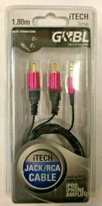 Cable de audio G&BL jack rosa 3,5 machos/2 machos RCA 1,8 metros - Imagen 1 de 2