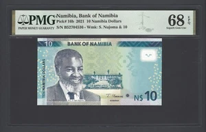 Namibia 10 Dólares Namibia 2021 P16b Sin Circular Grado 68 - Imagen 1 de 2