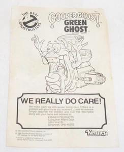 Real Ghostbusters GOOPER GREEN GHOST solo istruzioni SLIMER macchie rughe - Foto 1 di 4