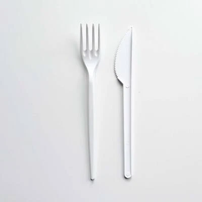HANSEPACK24 GMBH Plastik Gabel Besteck Einweggeschirr Kunststoff Einweg weiß Party Einwegbesteck