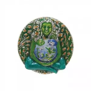 Oberon Zell Gaia Mother Earth 925 Sterling Silver Pin Brooch Fine Nature Jewelry - Picture 1 of 2