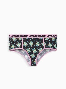 Torrid Star Wars Cheeky Cotton Baby Yoda Panty Black 3 3X 22 24 #H43295 - Picture 1 of 2