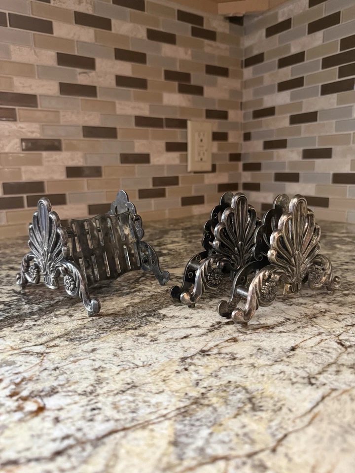 3 servilletas buffet porta cuchillos cuchara tenedor carrito cubiertos plato plata de colección Foto 1 de 3