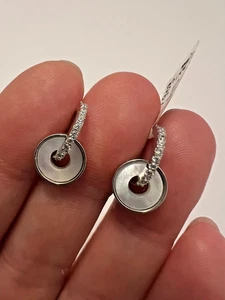 Ohrringe 925 Sterlingsilber Damen Ohrschmuck Perlmutt Weiß Neu Eliteschmuck - Bild 1 von 2