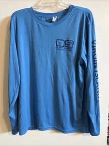 Ocean Surfari St. Thomas, St.john Large Long Sleeve Royal Blue Quick Dry T-Shirt - Picture 1 of 5