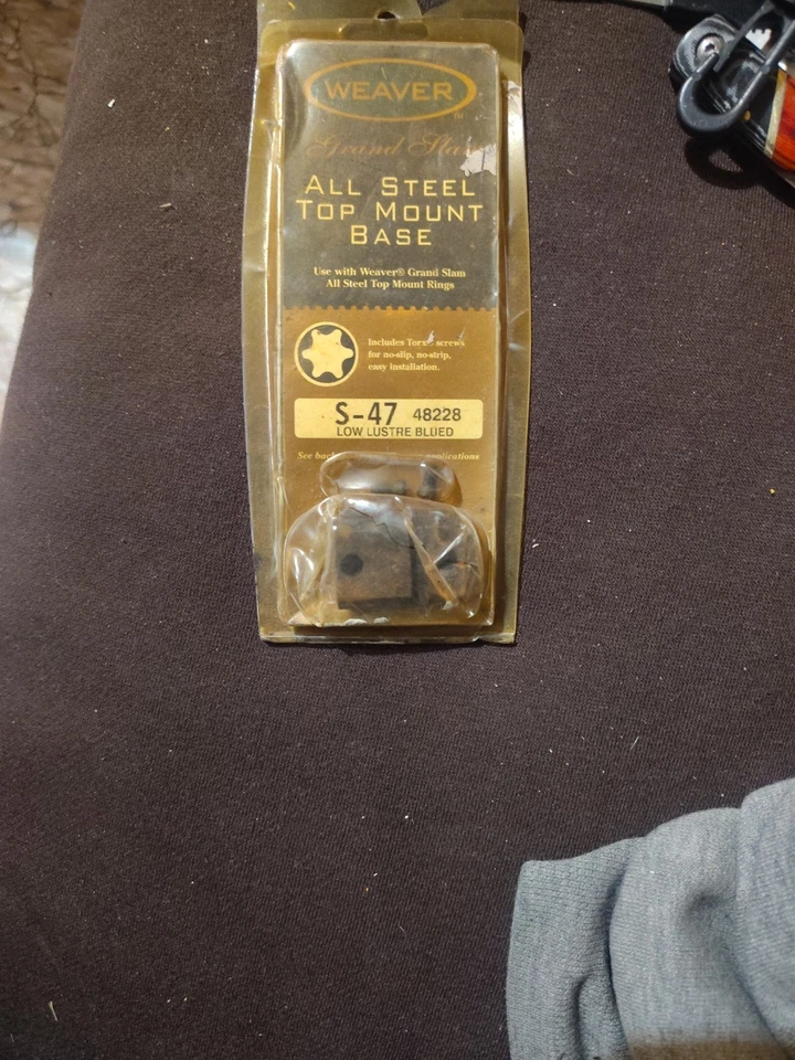 Weaver Grand Slam All Steel Top Mount Base 48228 S-47 Low Lustre Blued - Image 1 of 1