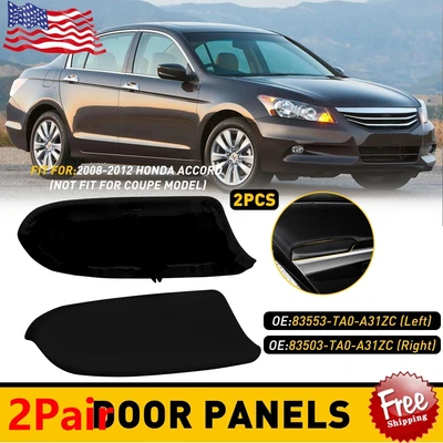 2 pares de reposabrazos de cuero paneles de puerta delantera reposabrazos tapa para Honda Accord 2008-2012 Foto 1 de 4