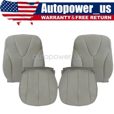Front Bottom & Back Leather Seat Cover Gray 2007-2011 Fits Toyota Camry XLE LE - Image 1 of 4