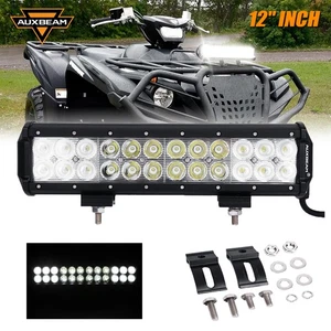 AUXBEAM 12" 72W Led Work Light Bar Combo For 2010-2023 Polaris XP Sportsman 1000 - Picture 1 of 12