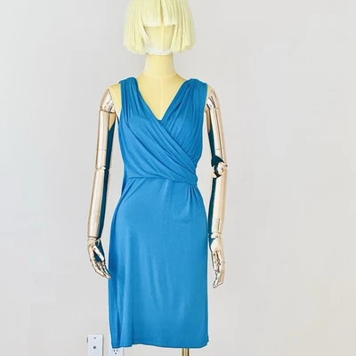 Emilio Pucci Aqua Blue Knee Length Sleeveless Dress SZ S - Image 1 of 4