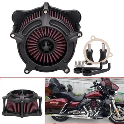 Motorcycle Air Cleaner Red Intake Filter Kit For Harley Electra Street Glide US Foto 1 de 4
