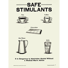 Temperance Prohibition Alcohol Safe Stimulants Large Wall Art Print 18X24 In